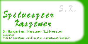 szilveszter kasztner business card